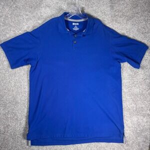 Duluth Trading Co Mens XLT Blue 100 Cotton‎ Short Sleeve Polo Shirt